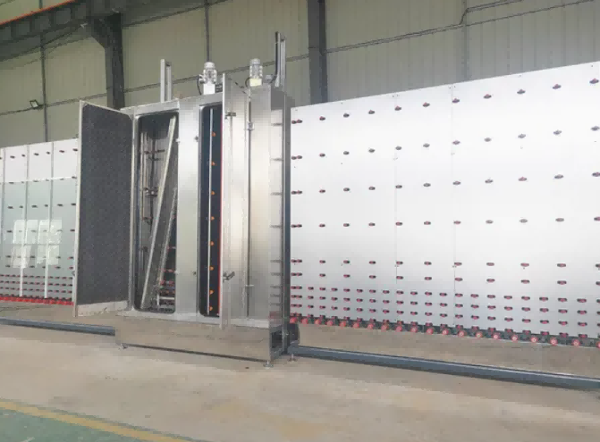 Lavasciuga verticale automatica 1800 per vetro isolante e temperato
