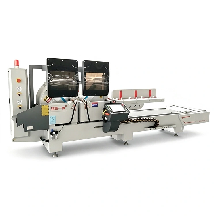 Sega CNC a doppia testa per tagli a 45° e 90°