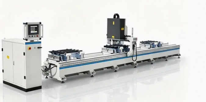 Trapano per facciate continue in alluminio CNC a 4 teste ad alta precisione