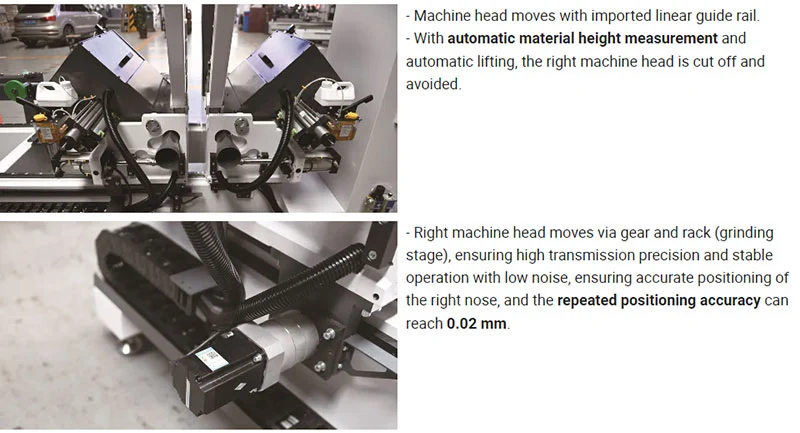 Cnc Automatic Double Head Mitre Saw For Aluminum Window Door